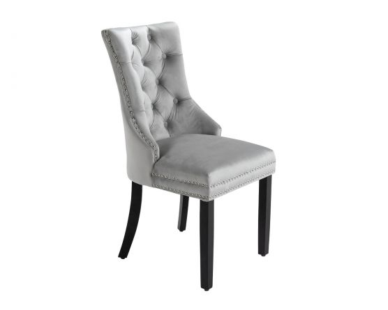 Ashford Dining Chair In Light Grey, Light Grey Chairs With Black Legs