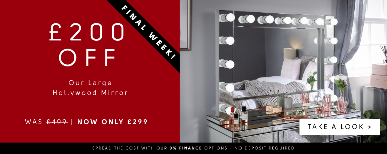 £200 off large hollywood mirror