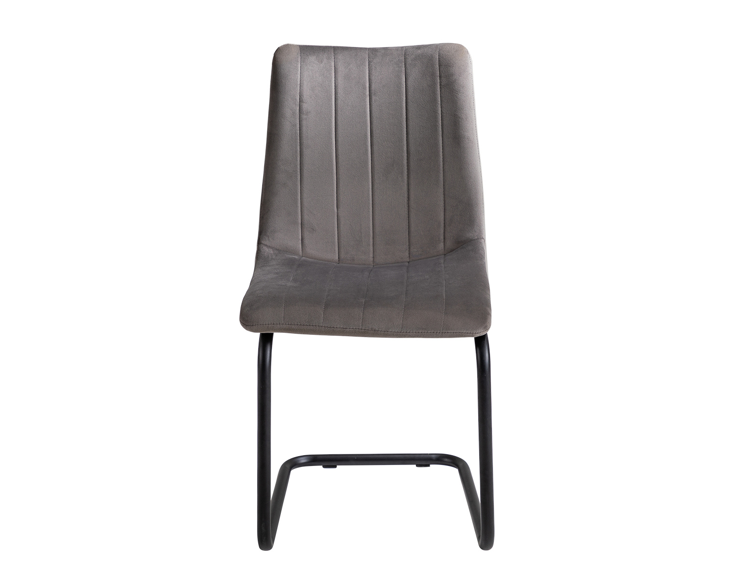 Product photograph of Pair Of Grey Velvet Dining Chairs With Black Legs - Bailey from Lifestyle Furniture.