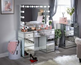 grey hollywood dressing table