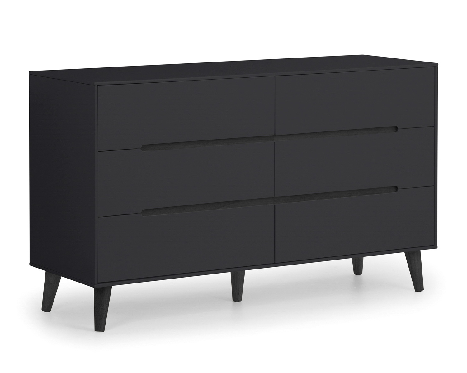 Image of Alicia Grey Wide Chest with 6 Drawers
