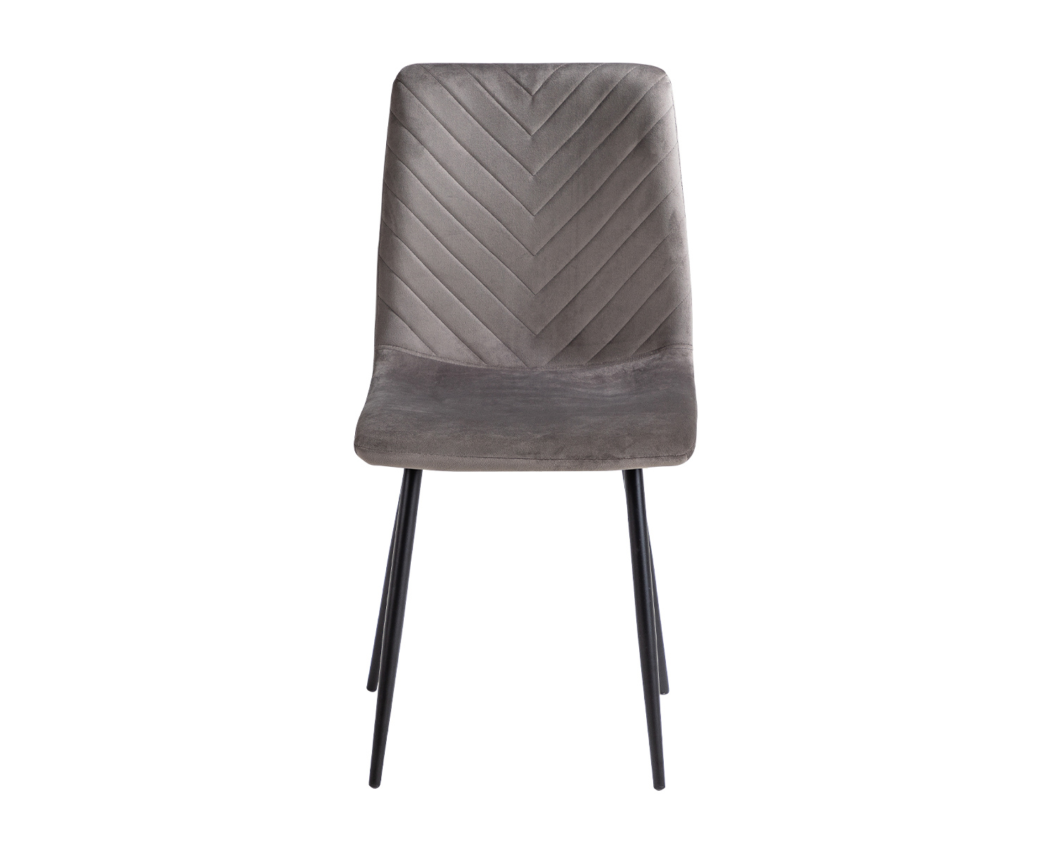 Product photograph of Pair Of Grey Velvet Dining Chairs With Black Legs - Taylor from Lifestyle Furniture.