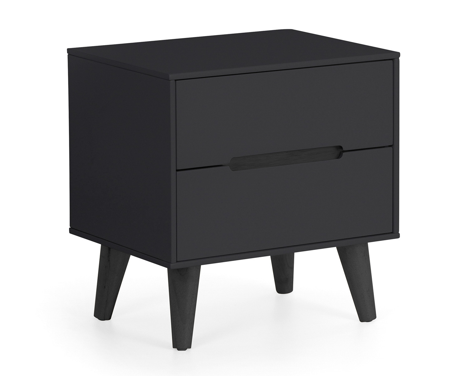 Image of Alicia Grey Bedside Table with 2 Drawers