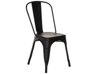 Tolix Style Chair Black Matte 